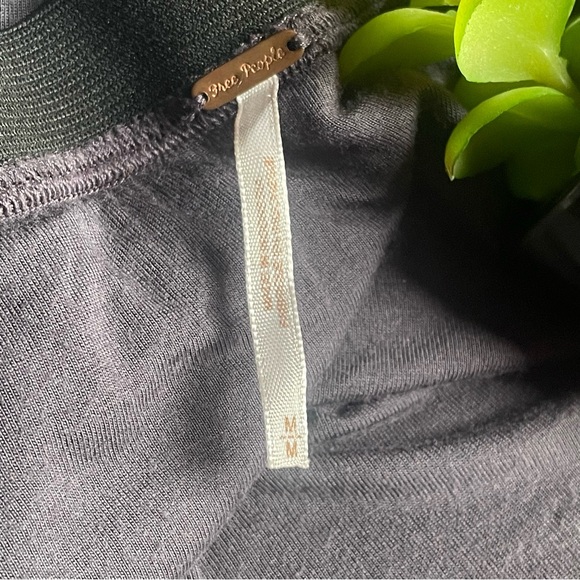 Free People Sashaying Slub Skirt in Slate Combo Size - Picture 8 of 11